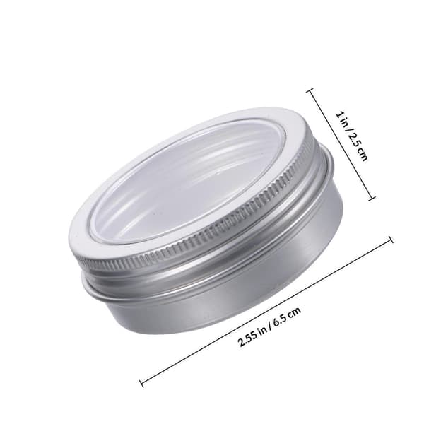 12 stk. 60 ml runde aluminiumskrukker, tomme makeupcremebeholdere, dåser