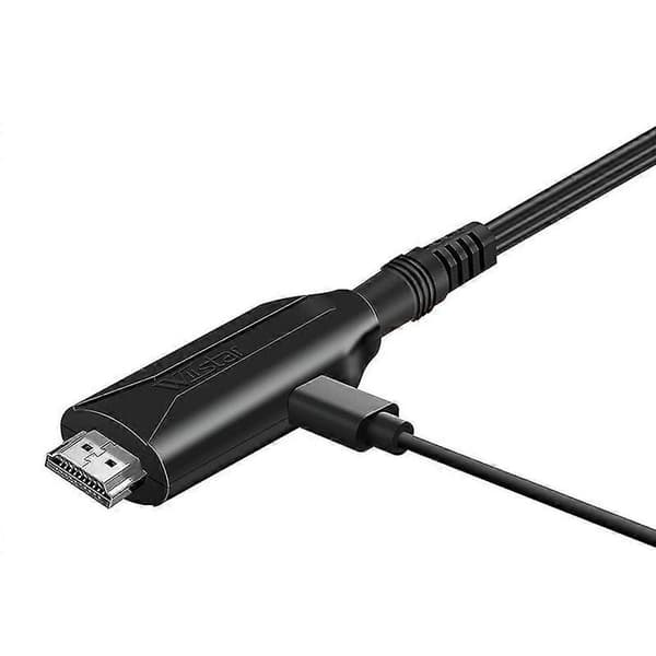 HDMI til SCART-kabel 1 meter lang Direkte tilkobling Praktisk konvertering