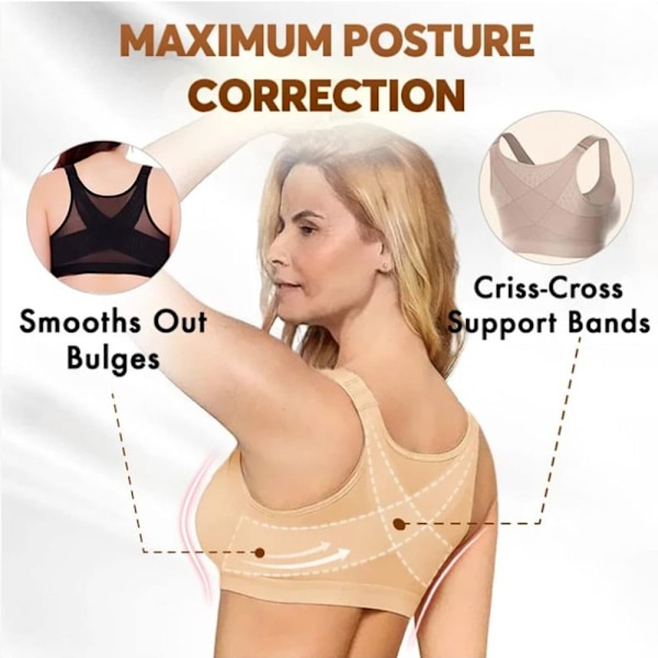 Sport BH Dam Linne Underkläder För Löp Yoga Träning White White XXL