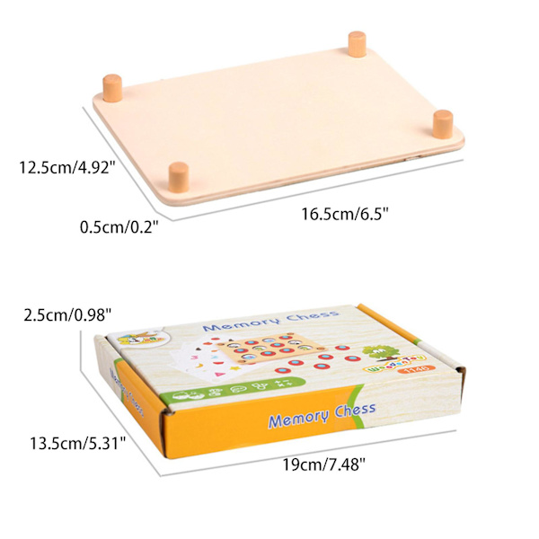 6,5x4,92x0,2" hjernespilslegetøj Bord Børne skaklegetøj Sødt udseende Design