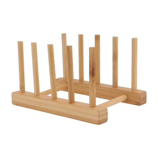 Diskställ för köksredskap i bambu, chokladbrun, 20,00 x 12,00 x 10,00 cm, miljövänlig design, 1 st