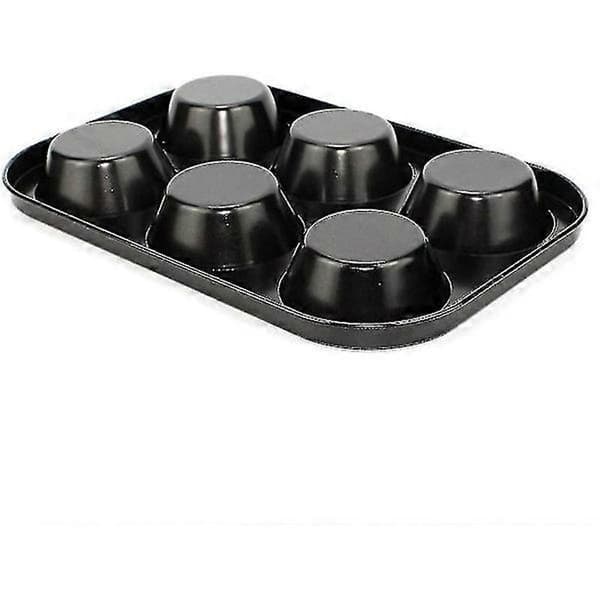 2-Piece Steel Non-Stick Muffin Pan Set (6 Cavity)
