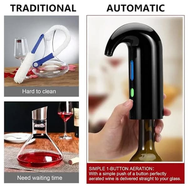 Elektrisk Vinlufter, Multifunksjonell Automatisk Filter Vinoksidantdispenser