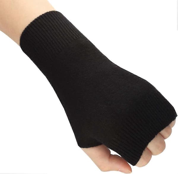 Cashmere Halvfinger Vintervarme Handsker til Kvinder - Blød Strik, Halvfinger Design, Vintervarme