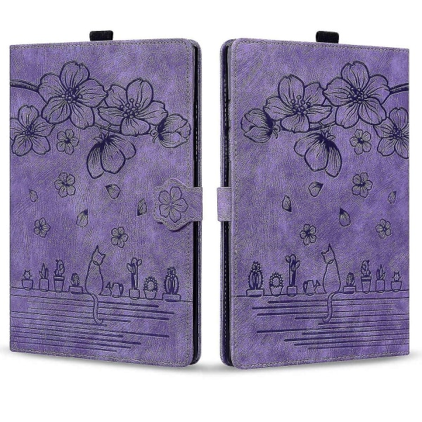 Sakura Cat-lærveske for Amazon Kindle Scribe 10.2 2022 Purple