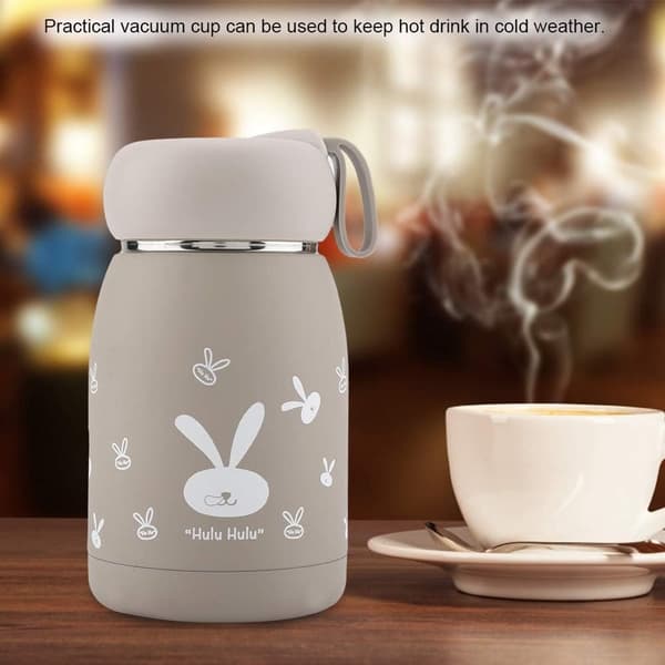 Isolerad mugg i rostfritt stål, vakuumförseglad, attraktiv design (kaffefärg)