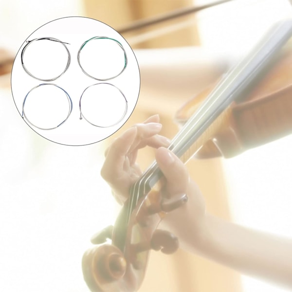 4 st violinsträngar, 4/4 eller 3/4 strängar universell komplett uppsättning, stränginstrumenttillbehör, ersättning G, D, A, E strängar