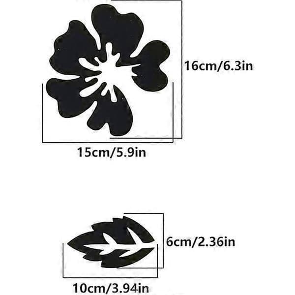 Speglar Blommor Väggdekaler Modernt Hem Sovrum Vardagsrum Badrum Väggmålning Deco Dekal 3D Blommor Dekoration Svart