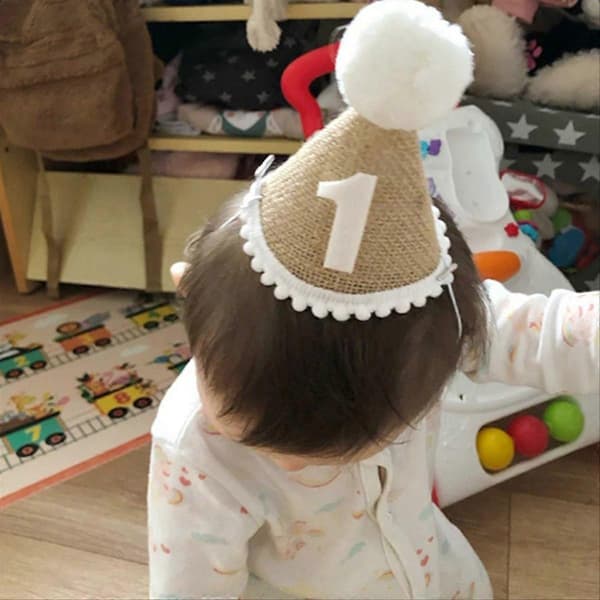 Hatt Baby Bursdagsfest Hatt 1. år Barn Babydusj Hatt B