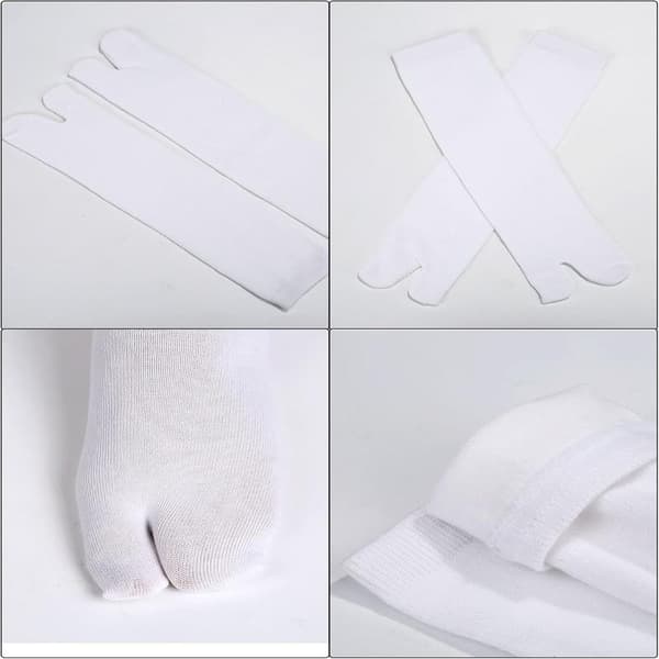 6 par unisex tabi flip flop strumpor geta strumpor bomull split toe tabi strumpor elastiska för kvinnor och män, flerfärgade