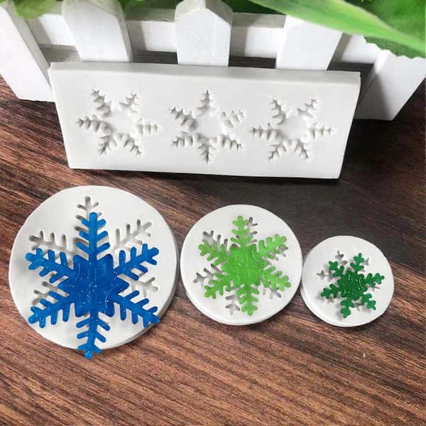 Snøfnuggform Sjokoladeform Matkvalitets Kjøkken Baking Julefest Bursdag Kjeksform for Baker