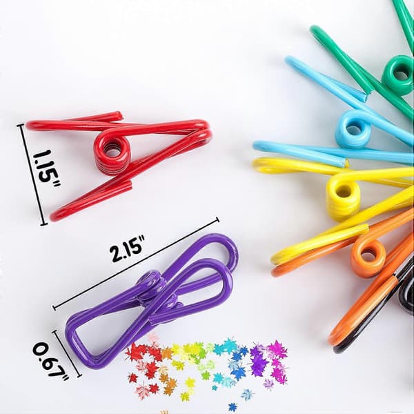 Chipsklyper, 18-pakning, 2 tommer, PVC-belagte bruksklyper for matpakker, chipsposeklype, chipsklyper, poseklyper, matklyper, poseklyper for mat, klyper for