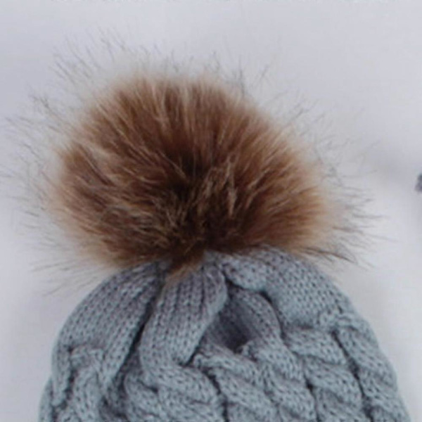 Luer for gutter og jenter, strikket lue Gray