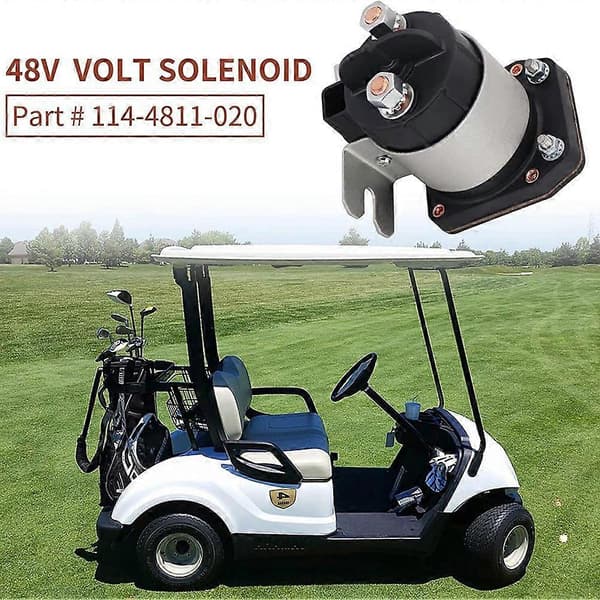 Magnetventil 114-4811-020 48V Terminal 200 Amp til Trombetta elektrisk golfvogn Noir et argent