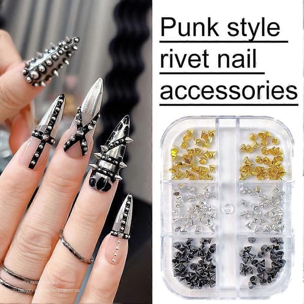 Grids Punk-stil nagle, spikertilbehør for DIY-dekorasjon,;'/ Negler J4B5 ZB99-1 One size
