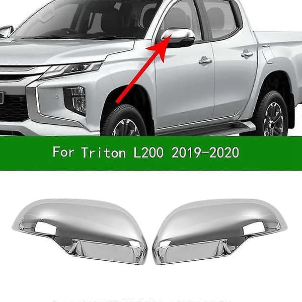 Krom bakspejlsdæksel til Mitsubishi Triton L200 2019-2021 Silver