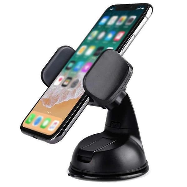 Universal Phone Holder Car Mobile Phone Air Outlet Dashboard Suction Adjustable Clamp Mount Windshield Navigation Bracket Black red/suction