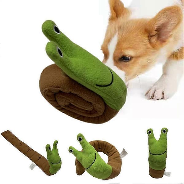 Snigel Pipande Hund Leksaker Polyester Bitring Pussel Interaktiva Valptuggleksaker för Hundar