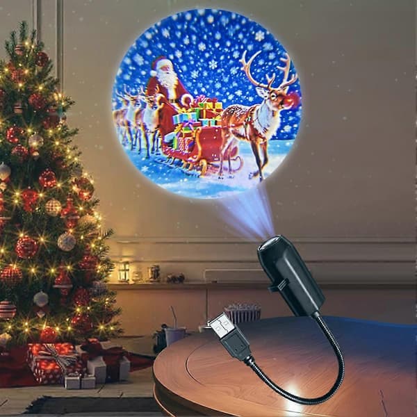 USB LED Stjernenattlysprojektor Justerbar Billoftslampe for Jul, Bryllup, Bursdagsfest og Innendørs Dekor 3pcs