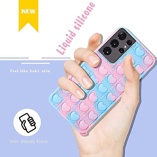 Trendigt roligt för Samsung Galaxy S22 Ultra Case, Silikon Estetisk Tecknad Rolig Söt Cool Kawaii Designer Fun Fidget Cover Fodral för pojkar Flickor Kvinnor Jag