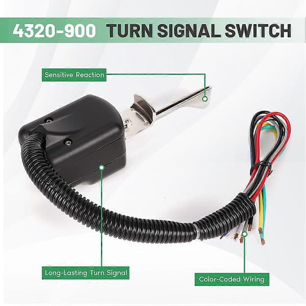 Universal 7-tråds blinklysbryter for VSM 4320-900 Signal Stat 900 Noir