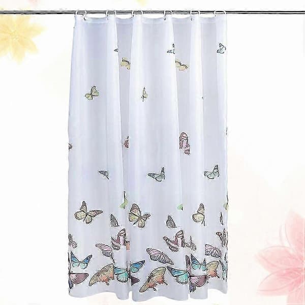 Polyester Duschdraperi Badrumsgardin Vattentät Gardin Badrum Badgardin Tryckt Duschdraperi