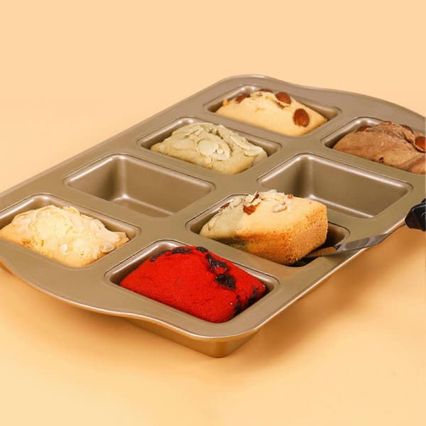 Kakeform Non-Stick Kakeform med 8 Rom DIY Bakeform for Sjokolade Dessert Kjeks Brød Jikaixiang