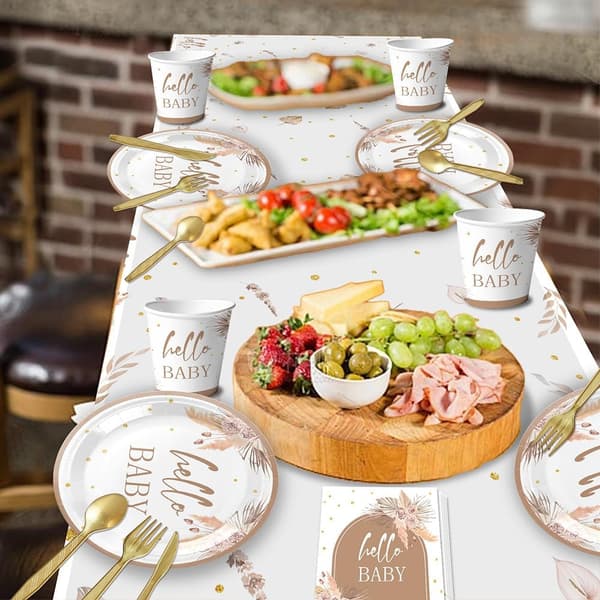 Sett med engangsbestikk, 40 deler, ideelt for babyshower, velkomstfester eller dåp