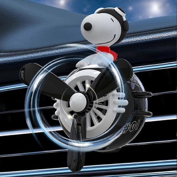 Snoopy Bil Doftfräschare Tecknad Pilotstil Aromaterapi Bil Luftkonditionering Utlopp Propeller Ventil Fräschare Dekoration Presenter Brown Duck