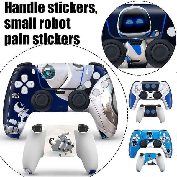 PS5 Controller Sticker Lille Robot Med Bagcover 707 1pcs
