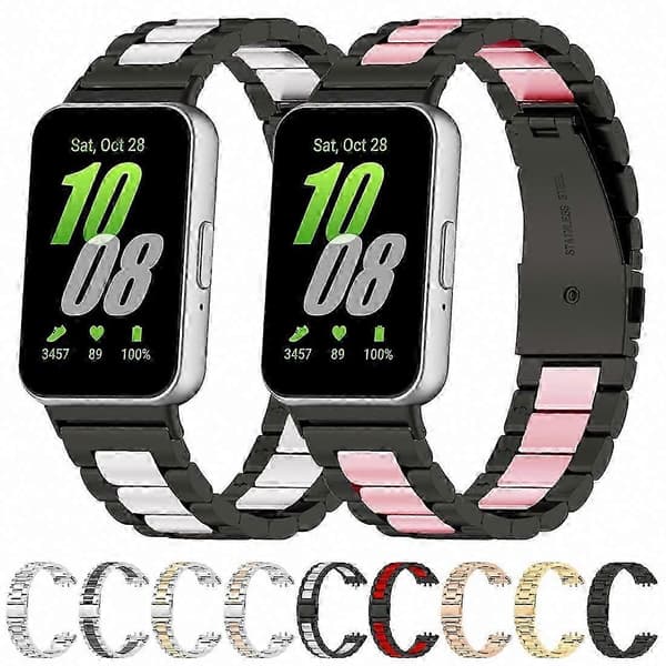 Galaxy Fit 3 Urrem i Rustfrit Stål Metal Erstatningsrem Rose Gold