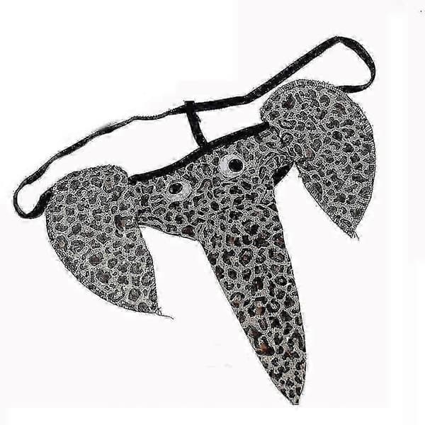 Herrkalsonger, polyesterfibermaterial med elefantmönster, 1 styck, små skillnader i färg och storlek Leopard style1