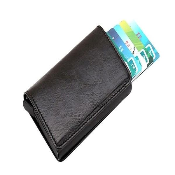 Kortholder med RFID & NFC-beskyttelse - Vælg farve! Sort Black Svart