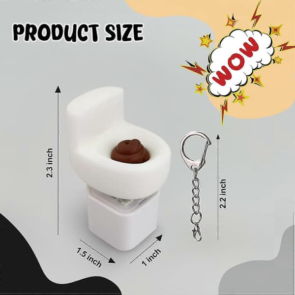 Fidget Clicker -avaimenperä, Fidget Clicker -avaimenperä valolla, näppäimistöfidget-lelu Toilet