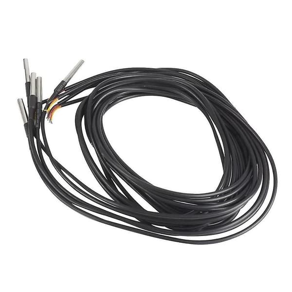 5-pack Vattentät DS18B20 Temperatursensor, Digital Temperatur Termisk Kabel Temperatur (-55- +125)