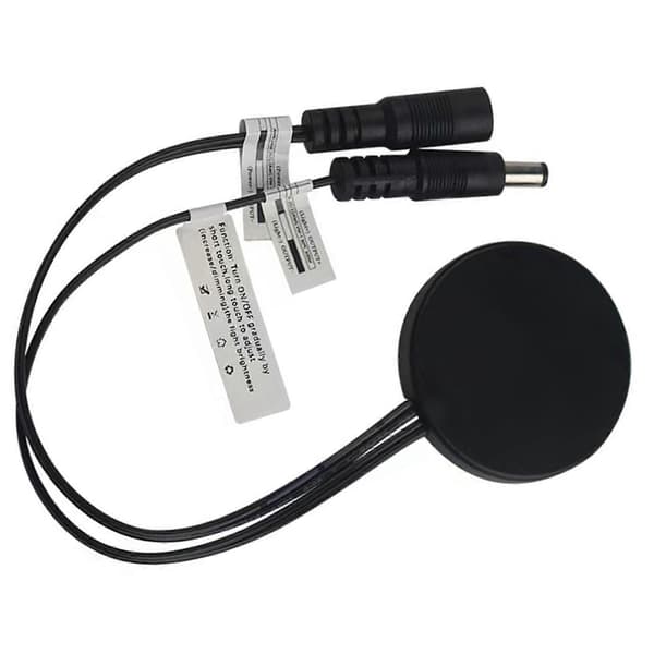 3X Trepanel LED Berøringssensor Dimmerbryter Skjult Bryter Berøringsbryter for LED-stripe Svart Black