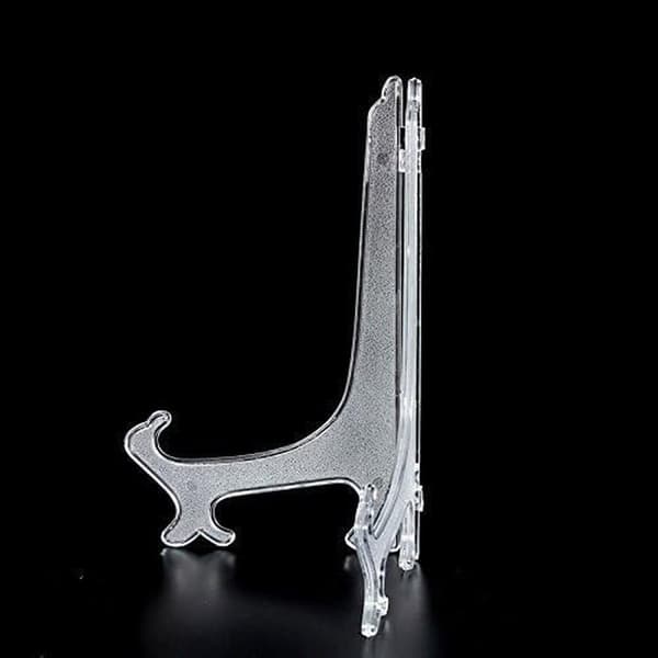 Plastikstaffeli Displaystativ Tallerken Billedramme Stativholder Transparent 1 Sæt/10 stk. (5 tommer)