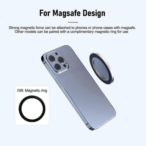 Magnetisk Smartphone Selfie Vlog Spejl til iPhone 13 14 12 Max Pro 15 ♘♘ Silver 1 jeu