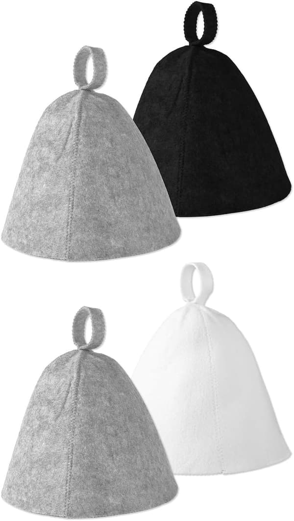 6 stk. Badstuehatt Filt Badehatt Hodebeskyttelse Absorberende Badstuehette For Badstue Dusj Bade Damprom