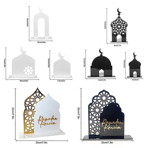 Akryl Ramadan Dekorationer Unik Iögonfallande Eid Dekor Skylt för Ramadanfester A