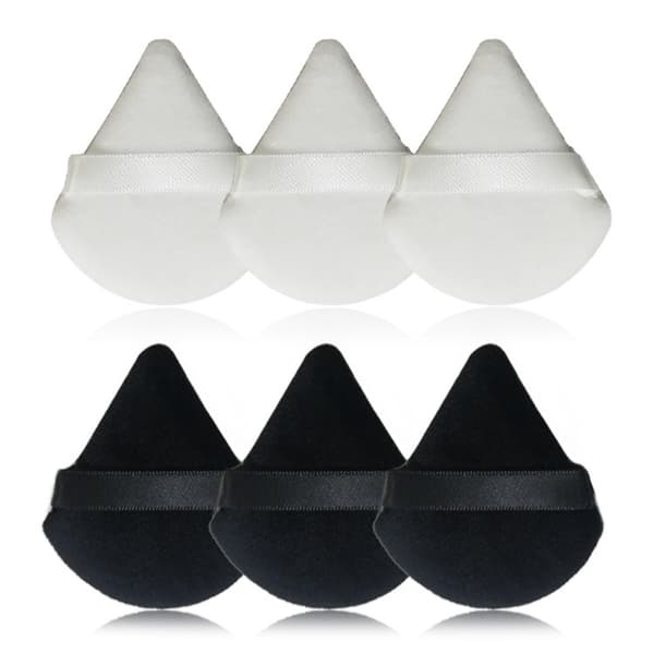 Cotton Powder Puff Triangle Wedge Shape For Under-Eye Contouring