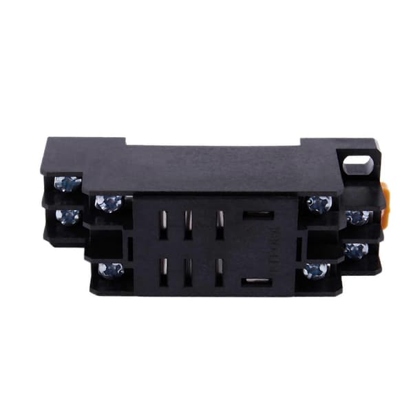 10X 12V DC Spole Strømrelæ DPDT LY2NJ HH62P-L JQX-13F 10A med PTF08A Sokkelbase Clear & black