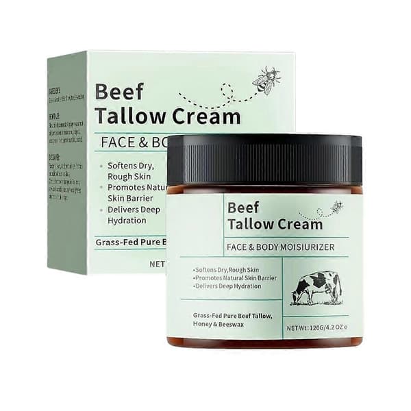 1-3x Oksetalg Balm til Huden, med Honning Græsfodret Ren og Bivoks 120g 1pc
