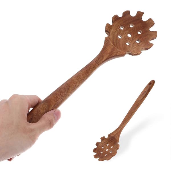 Set med 2 långa träslevar för matlagning, non-stick design för köksbruk, säkra, luktfria och lätta