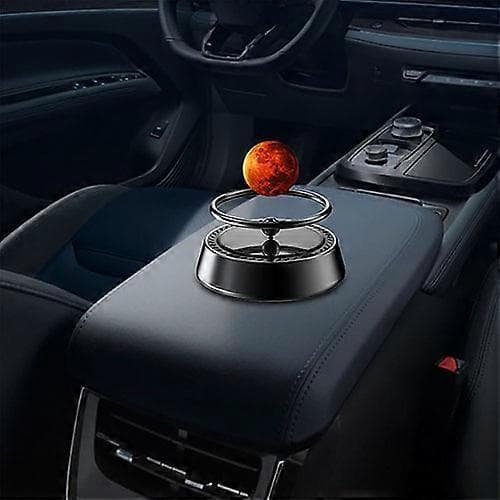 Soldrevet billuftfrisker, automatisk roterende flydende planet aromaterapi diffuser Black Mars