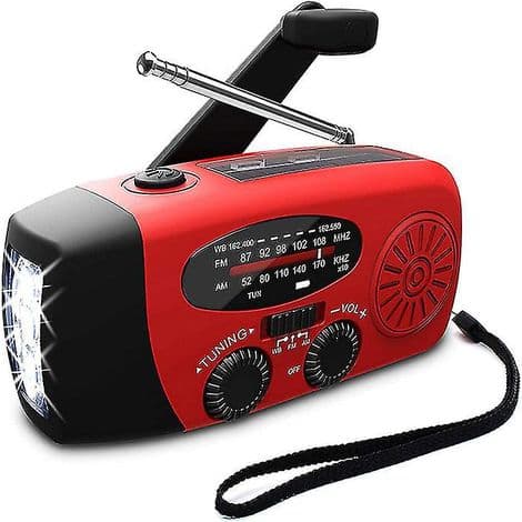 Radio/taskulamppu (aurinkopaneelilla) - 2000 mAh - Sininen