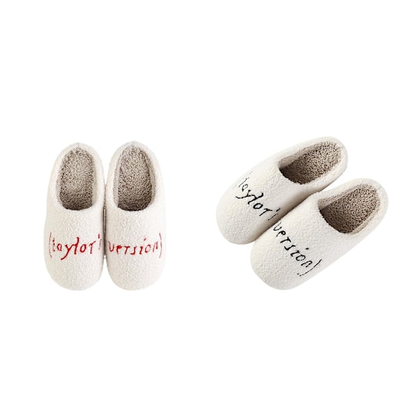 Taylor Swift Tofflor, 1989 Version's Toffla Mysig, Dam Fuzzy Tofflor, 38-45 Snabb Black 38-39