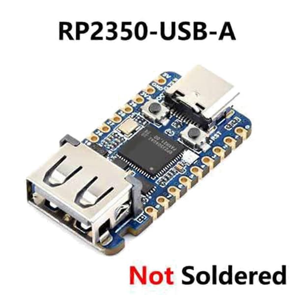 Waveshare RP2350A USB Mini utviklingskort for Raspberry Pi RP2350A Dual-Core & Dual-Architecture mikrokontroller 150MHZ A Blue Not welded