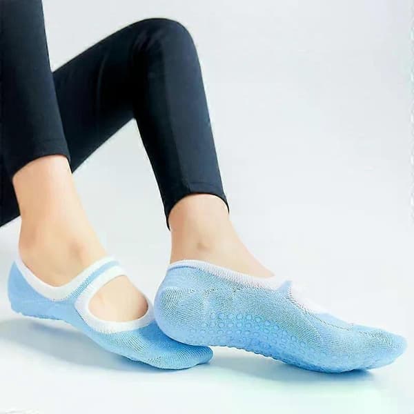 Yoga træningsstrømper Pilates Yoga Strømper Kvinder Dansestrømper Gulvstrømper White One Size
