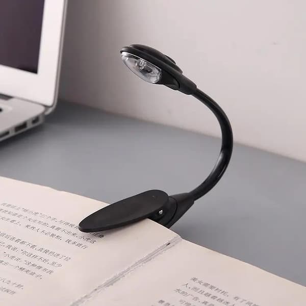 Read with ease with our book light - Reading lamp with LED and clip Black black